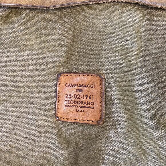 Campomaggi Virtus Work Handbag in Military Green Teodorano Print - Picture 5 of 8